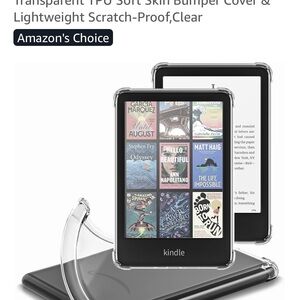 NWT Transparent TPU Soft Skin Bumper Cover Kindle Case